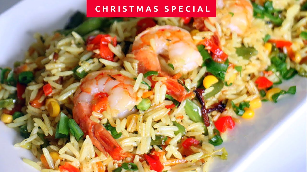 CHRISTMAS MENU : COCONUT VEGETABLE FRIED RICE & SAUCE