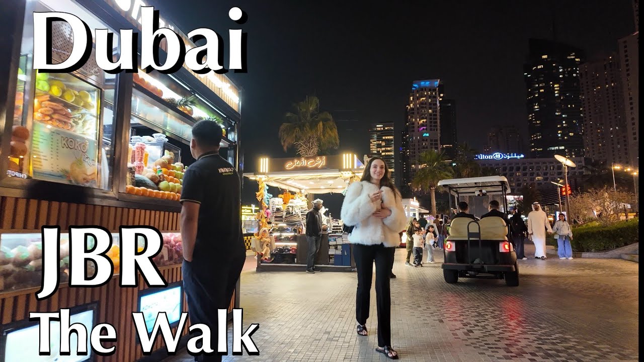 Dubai Luxury Nightlife ✨| jBR Beachfront Walking Tour 4K 