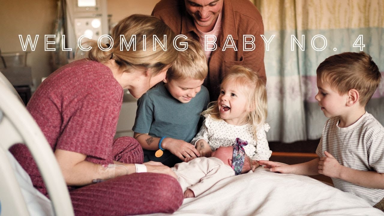 Family welcomes fourth baby at the hospital // family film
