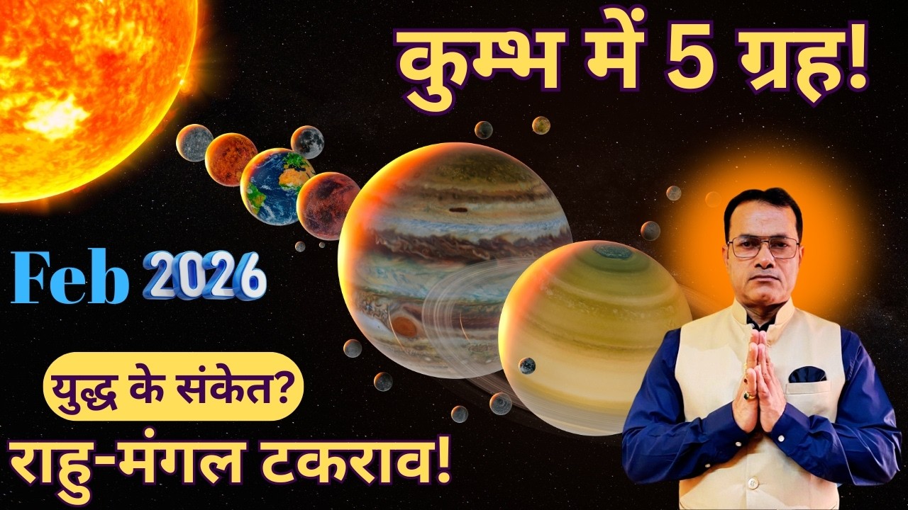 23 फरवरी 2026: कुम्भ में पंचग्रही संयोग – क्या दुनिया युद्ध की ओर बढ़ रही है?