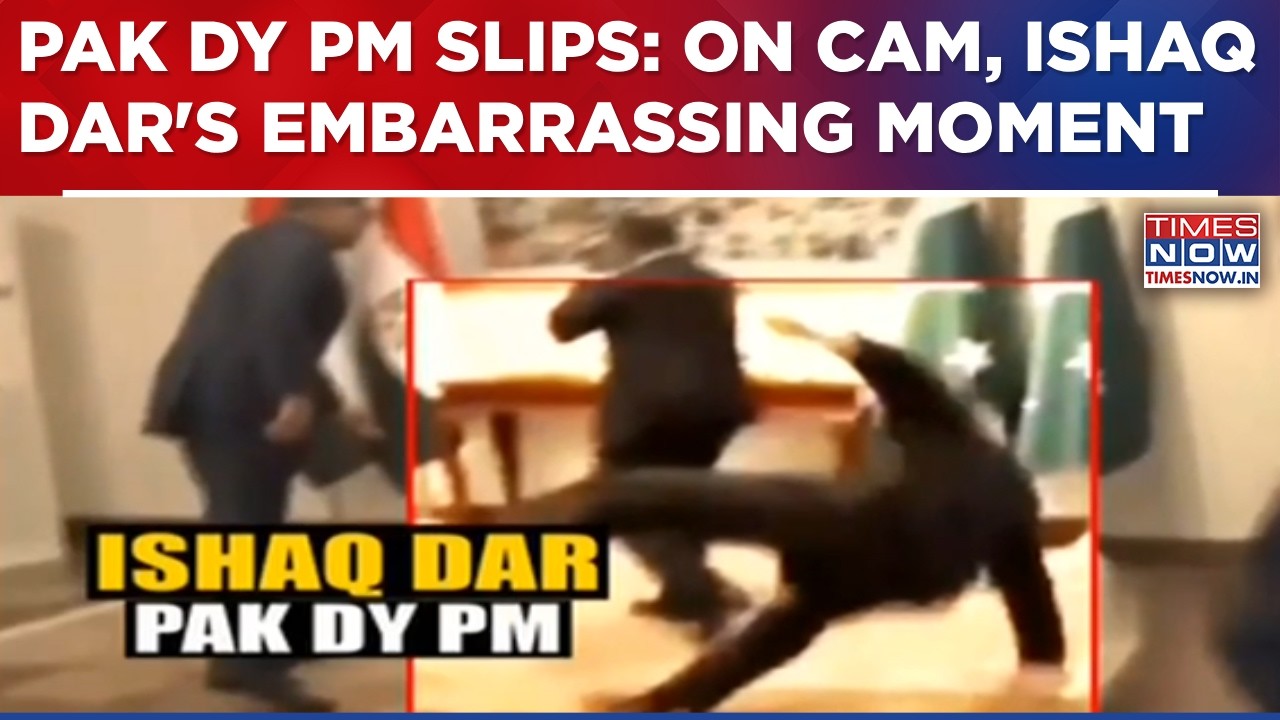 Pakistan Deputy PM Falls Face First: Ishaq Dar's Embarrassing Moment At Peace Summit On Cam