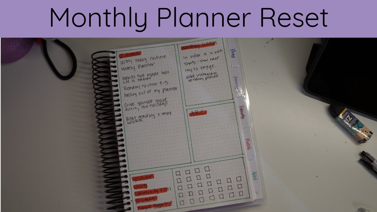 A Simple Monthly Reset to Organize  Blog Goals