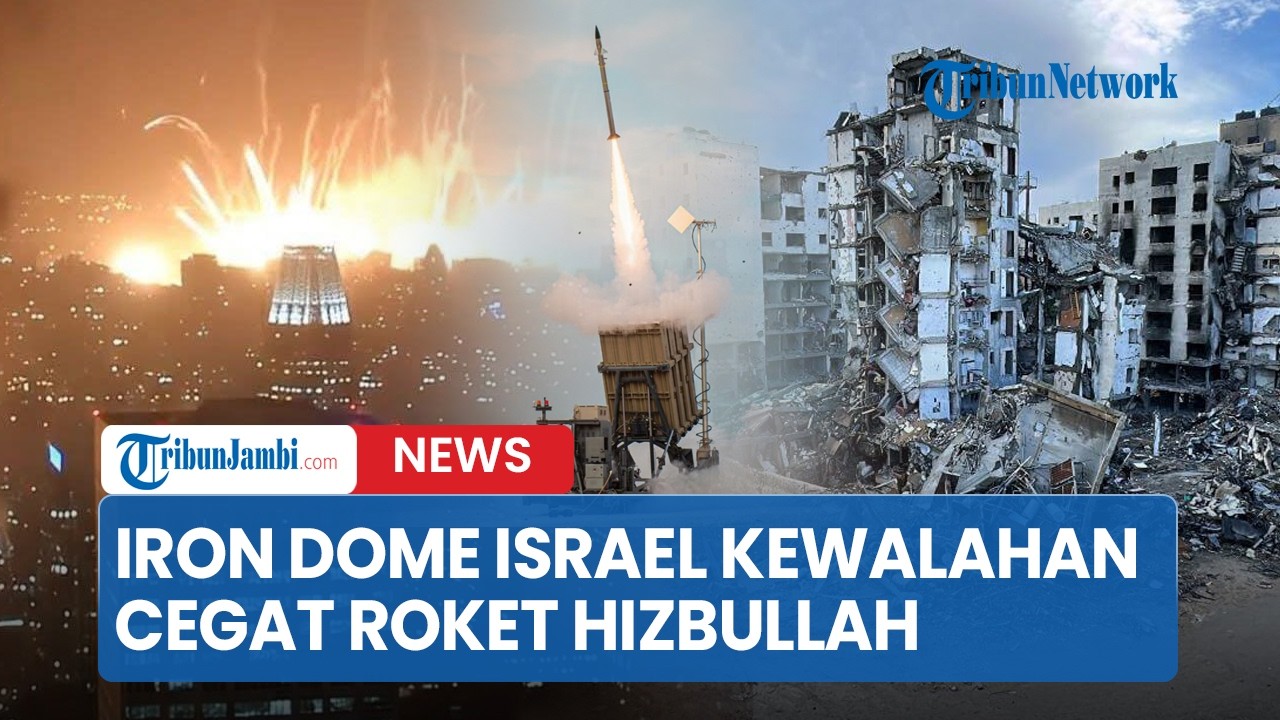 Iron Dome Israel Kewalahan Cegat 200 Roket Hizbullah, Langit Israel Memerah