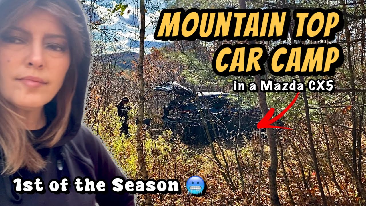 Mountain Top Car Camp | Mazda CX5 | 25 Degrees Fahrenheit | NH White Mountains