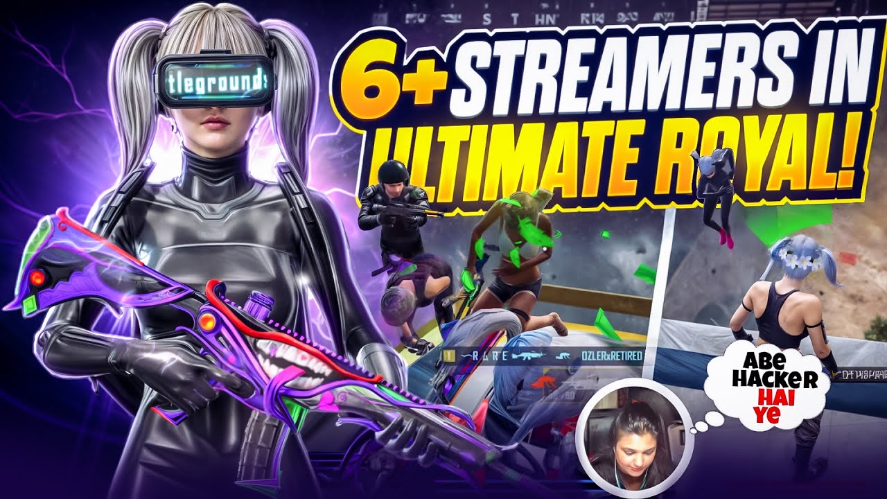 6+ Streamers in Ultimate Royal 😱 | Ultimate Royal 1v4 intense clutches🔥 | Rare vs Streamers💀 | BGMI🔱