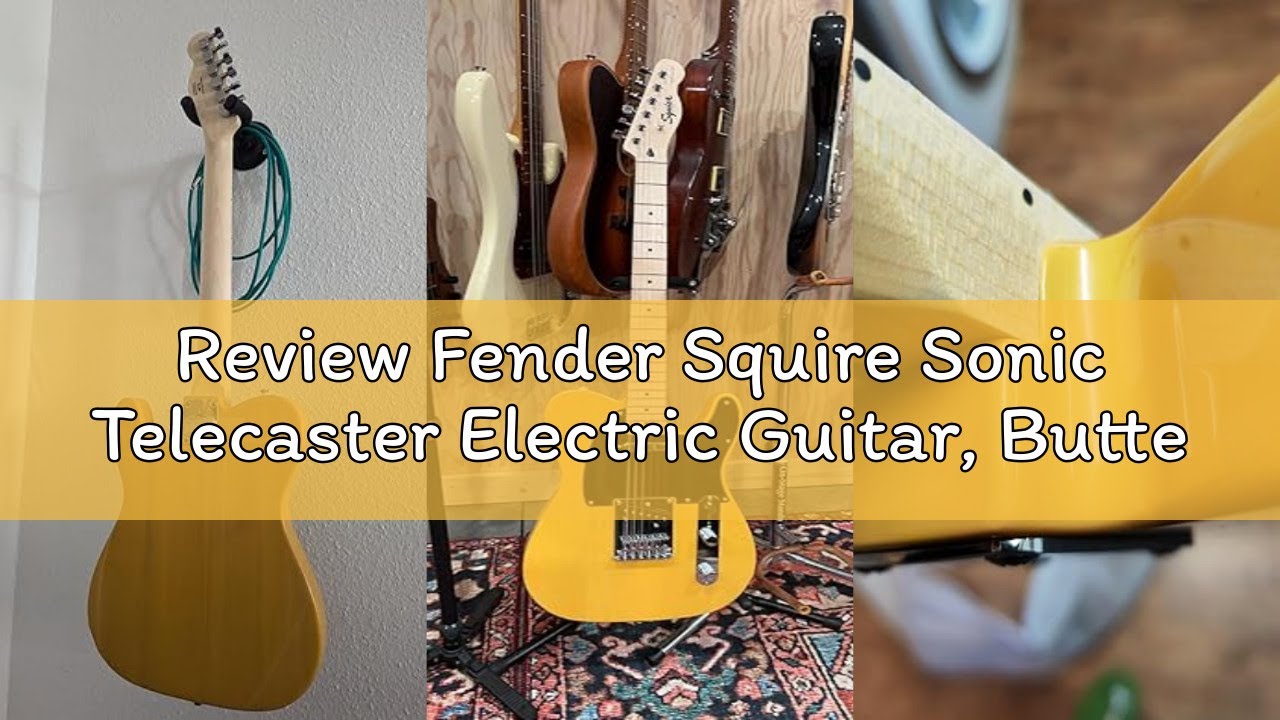 Review Fender Squire Sonic Telecaster Electric Guitar, Butterscotch Blonde, Maple Fingerboard