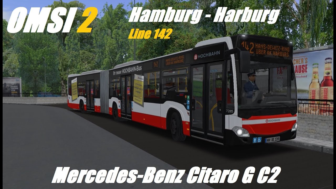 OMSI 2. Hamburg - Harburg, Line 142, Mercedes-Benz Citaro G C2
