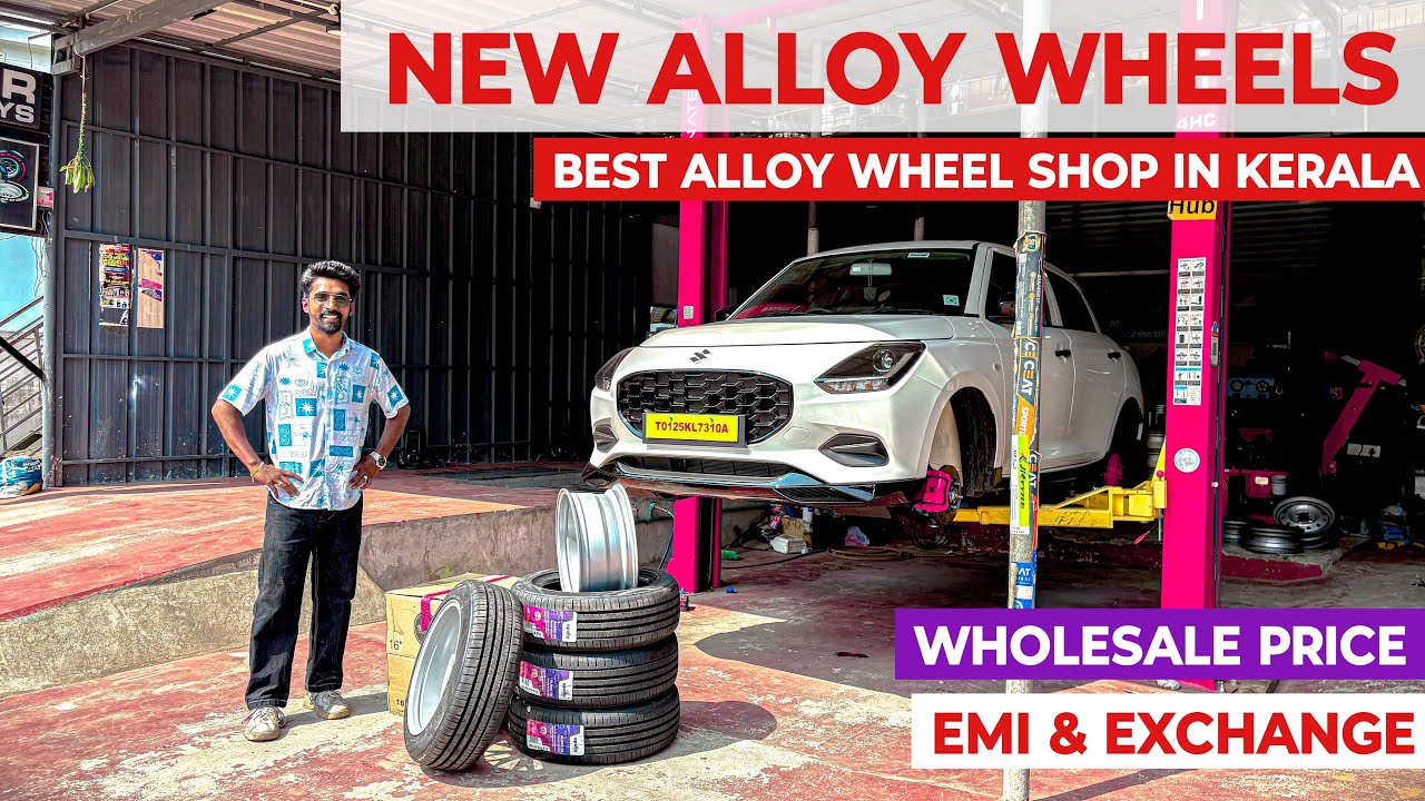 NEW LOOK ALERT! Alloy wheel installation | Best alloy wheel shop in Kerala | Car Modification | Car