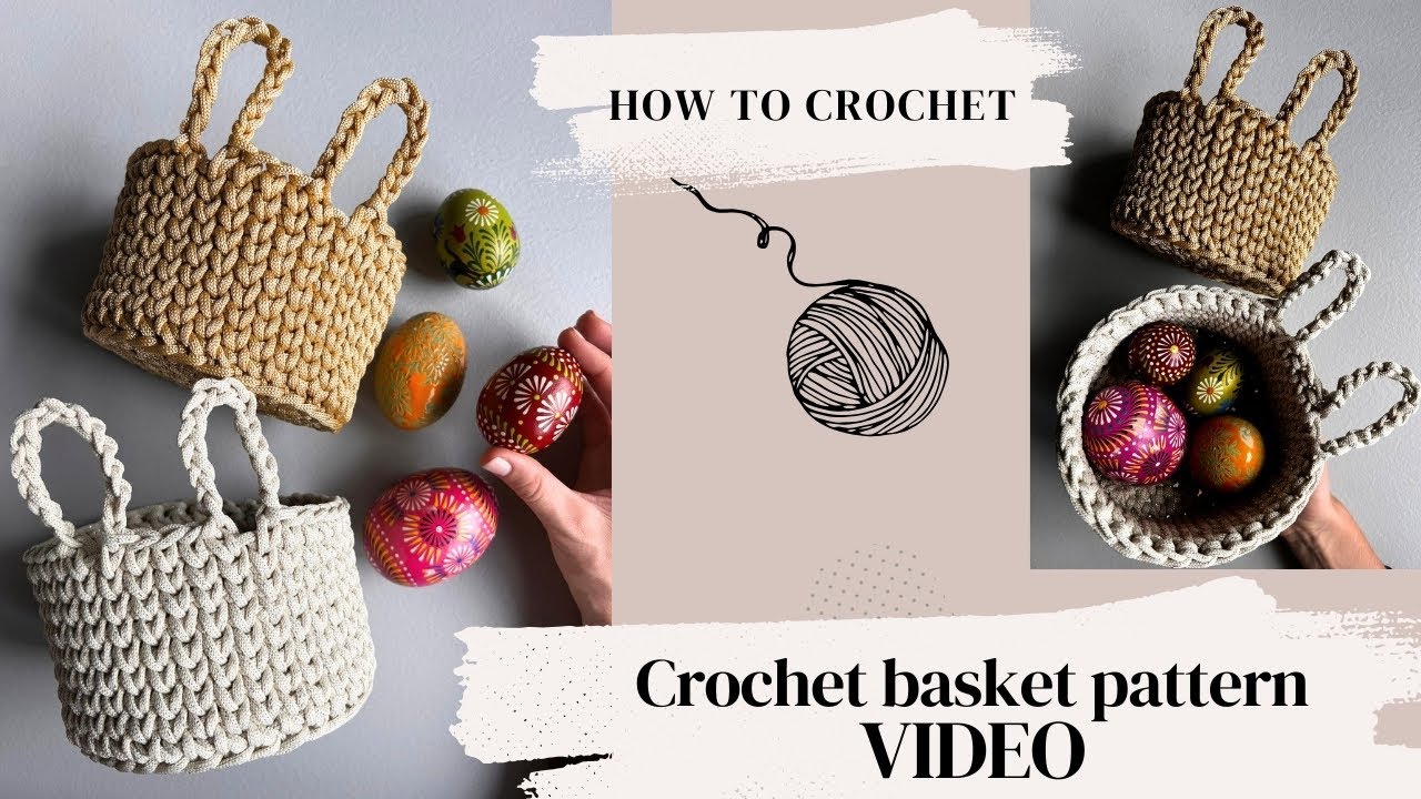 Crochet Easter basket free pattern