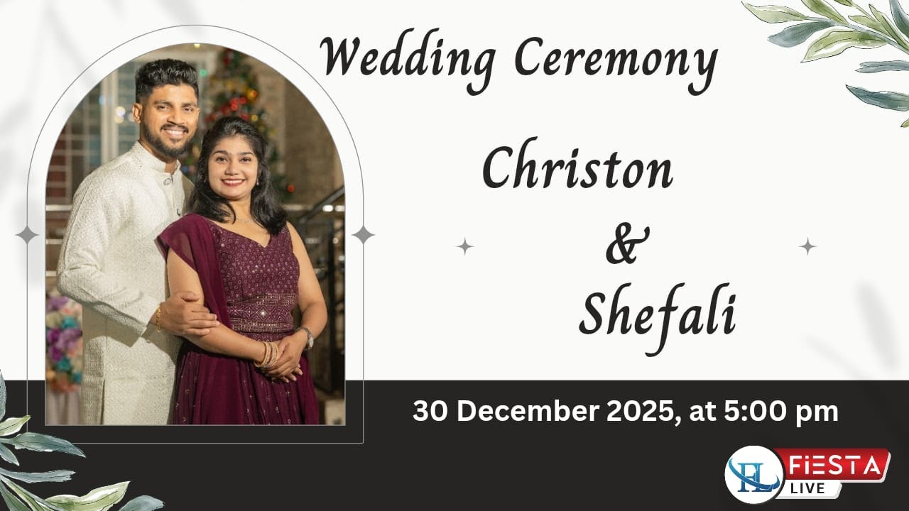 Wedding Ceremony Of CHRISTON & SHEFALI | Watch LIVE