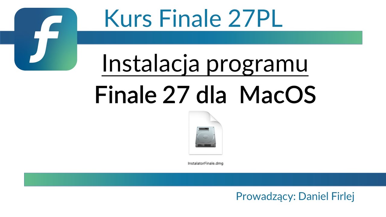 Instalacja polskiej wersji Finale 27 PL MacOS / czysta instalacja Finale