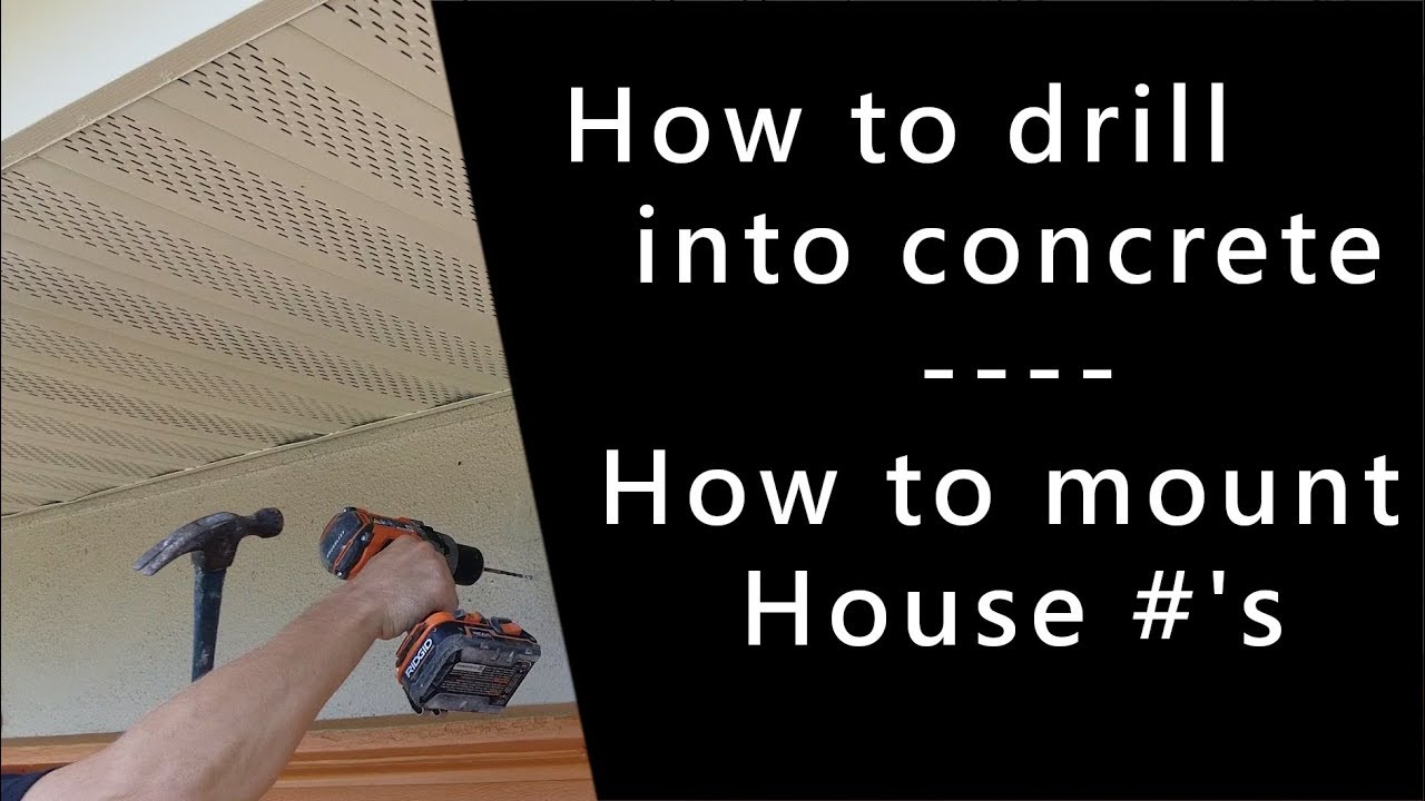 How to put address numbers in concrete | Drilling into concrete