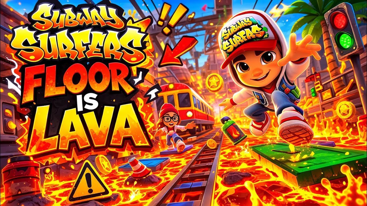 The Floor Is Lava challenge in Subway Surfers! 🔥