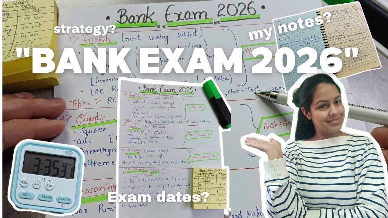 Bank exam 2026📚|Complete roadmap for beginners⏰⭐| SBI CLERK| restarting🤧