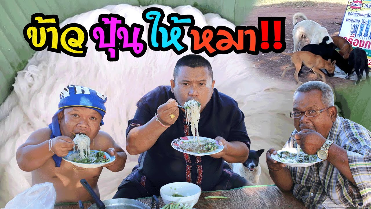 ข้าวปุ้นให้หมา‼️ให้หมากินก่อน ป๋าหง่าไม่น่าเลย โอ้ยยยสูนเด้ ข้าวปุ้นแซ่บๆ