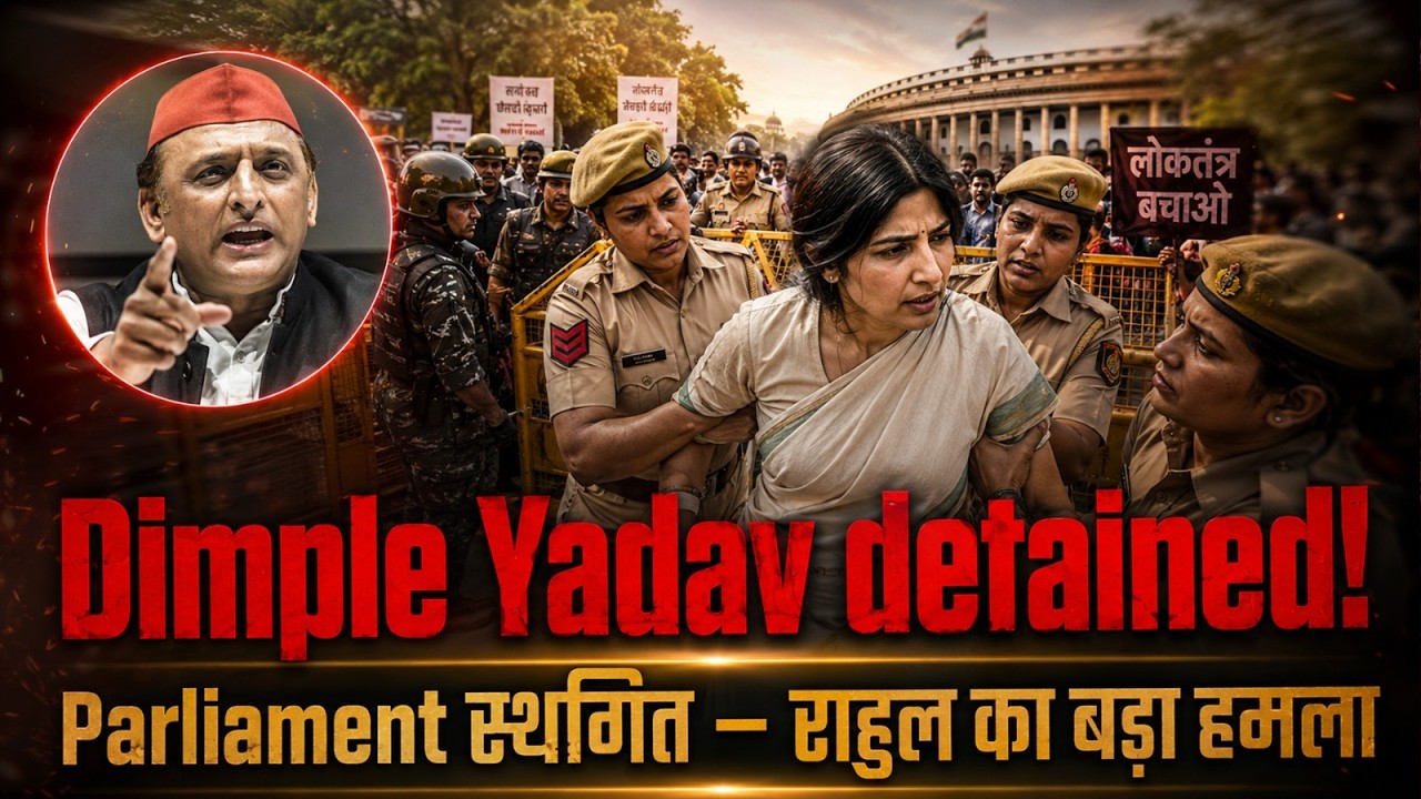 Dimple Yadav detained + Monsoon Session adjourned + Rahul's 