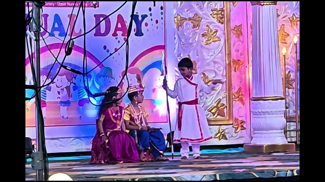 Radha Rani Look for Annual function of Sr.Kg. 2026 #radha #radhakrishna #radhalook #kavya #school 