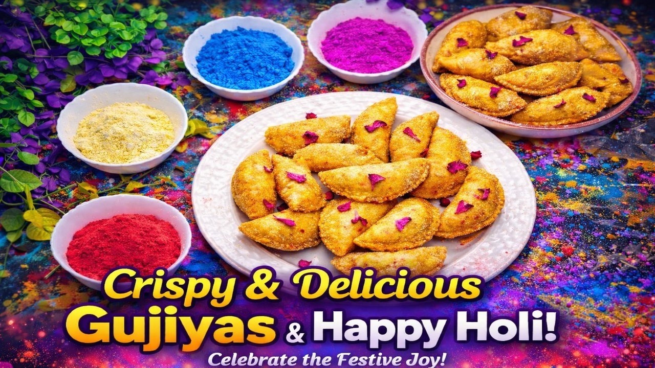 Ghar Par Banaye Market Jaisi Gujiya | Easy Holi Sweet Recipe  #recipe #viral