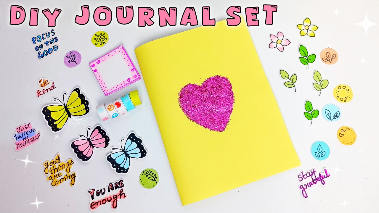 Diy Aesthetic Journal kit | Cute and Easy handmade Supplies 