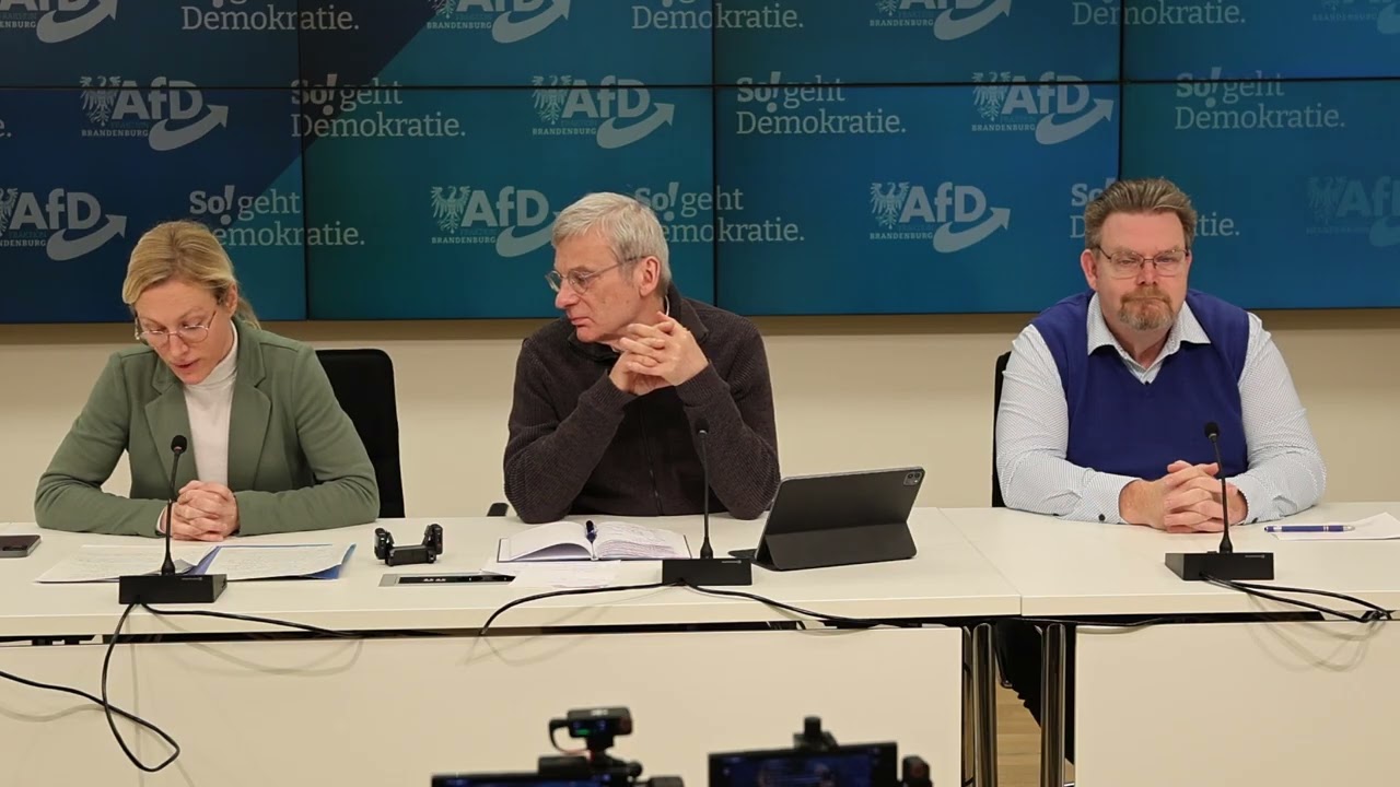 AfD Pressekonferenz vom 17.02.2026 Potsdam LandtagThemen: RKI, Enquete-Kommission, Fake Accounts, VS