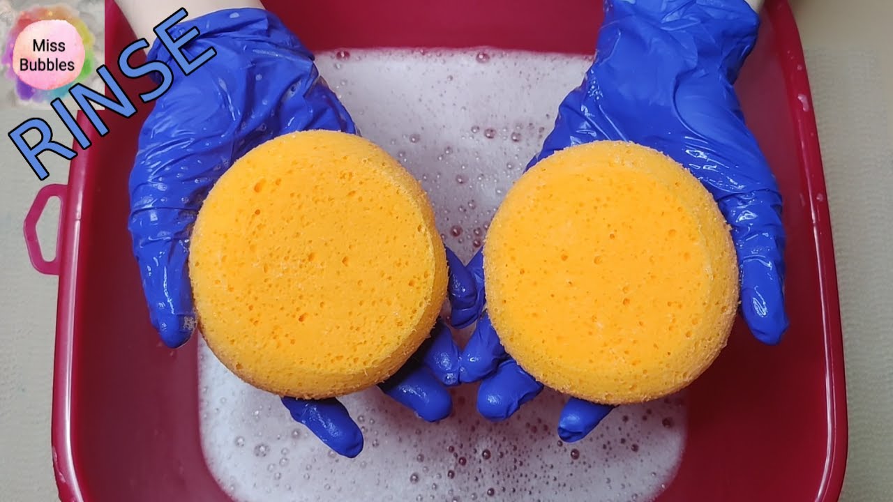 ASMR Sponge Squeeze - Rinse Mini Panecake Sponges