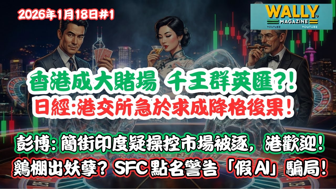 香港變金融大賭場，千王群英匯！日經:港交所急於求成降格後果！彭博: 簡街印度疑操控市場被逐，港歡迎！亂市出妖孽SFC 點名警告「假 AI」騙局！