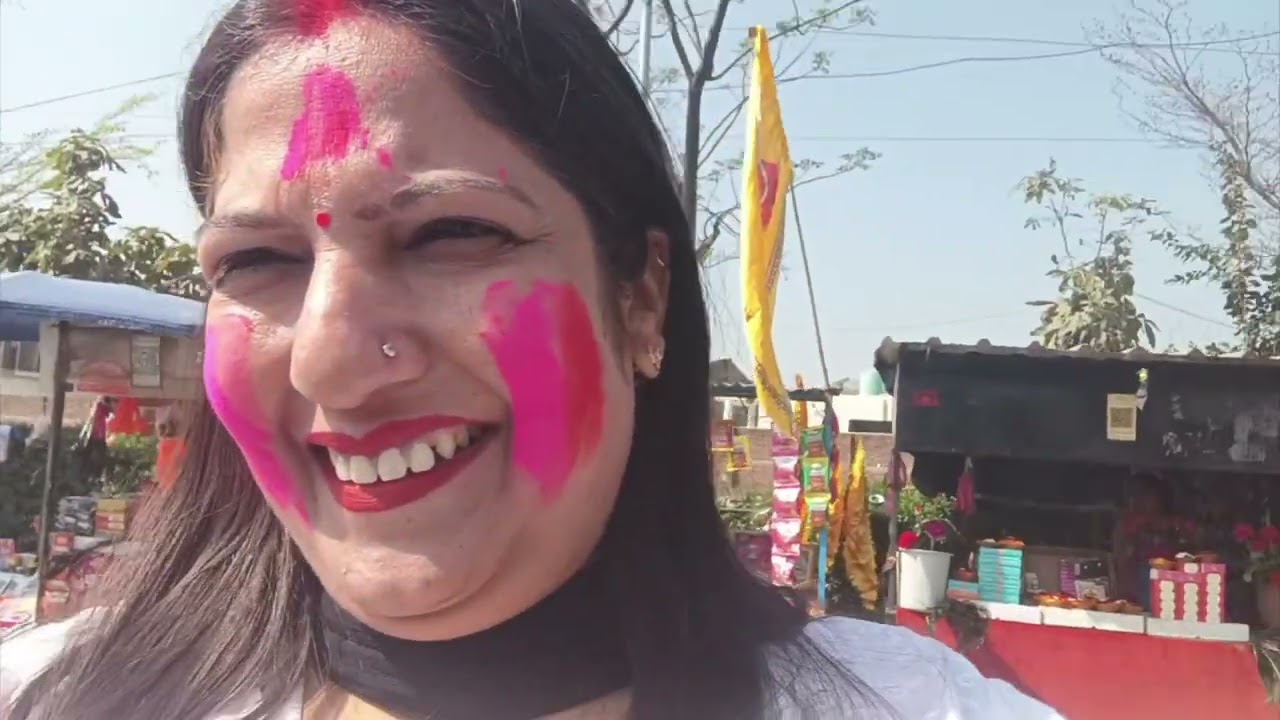 Aaj asi gai khatu Shyam mandir Holi enjoy karan