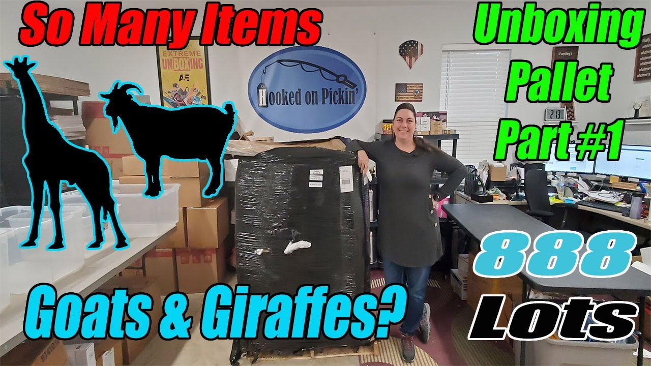 888 Lots Unboxing Part 1 - Goats & Giraffes - There are so Many items in this Pallet! - Reselling