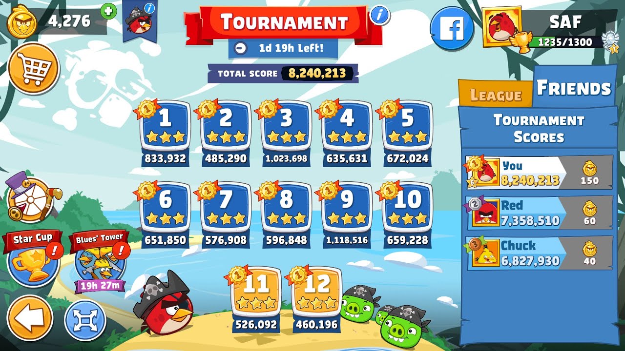 Angry Birds Friends. Tournament (27.07.2024). All levels 3 stars. Passage from Sergey Fetisov