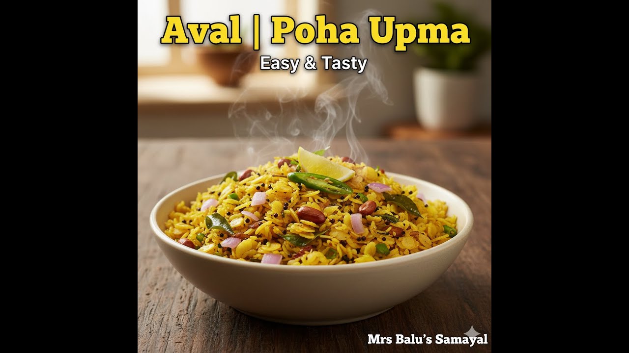 Aval Upma Recipe In Tamil - அவல் உப்புமா