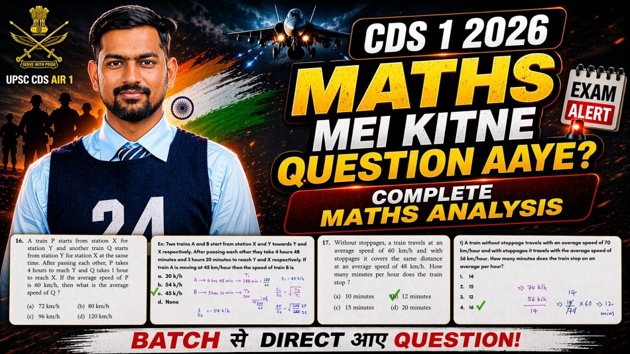 CDS 1 2026 Maths Analysis || From Where CDS Asked Questions || With Proof || By UPSC CDS AIR 1