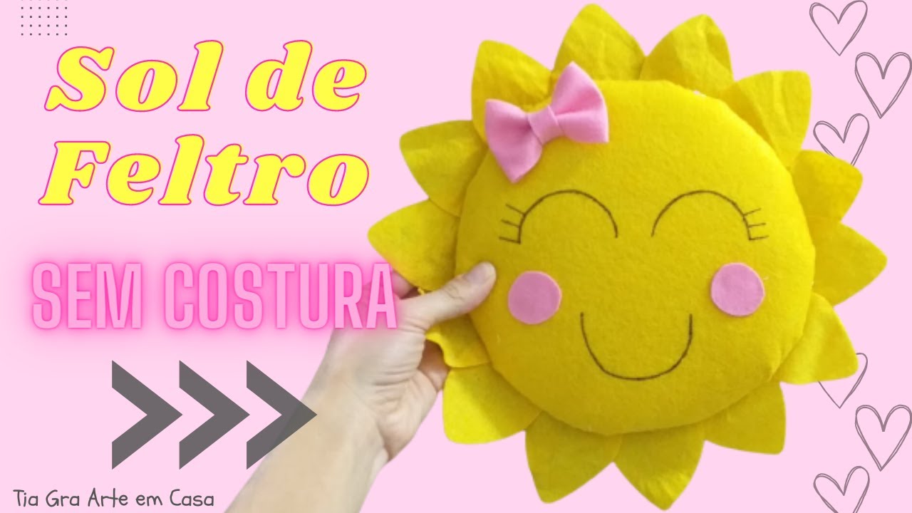 Diy - Como fazer sol de feltro sem costura?