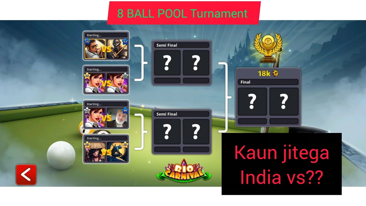 8 BALL POOL Rio Carnival Tournament gaming please Subscribe Like share 