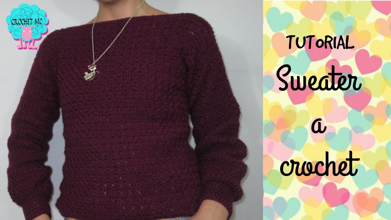 Tutorial Sweater- saco a crochet muy fácil/ punto bloques