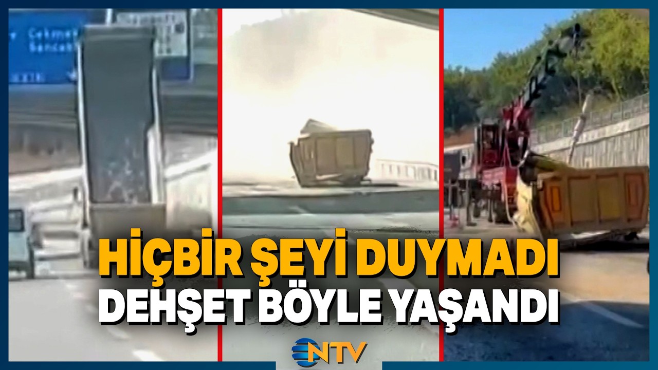 &Ccedil;ığlık Gibi Kornalara Sağır Kaldı: Otoyolda Dehşet Dolu Anları &Ccedil;aresizce İzlediler! | NTV