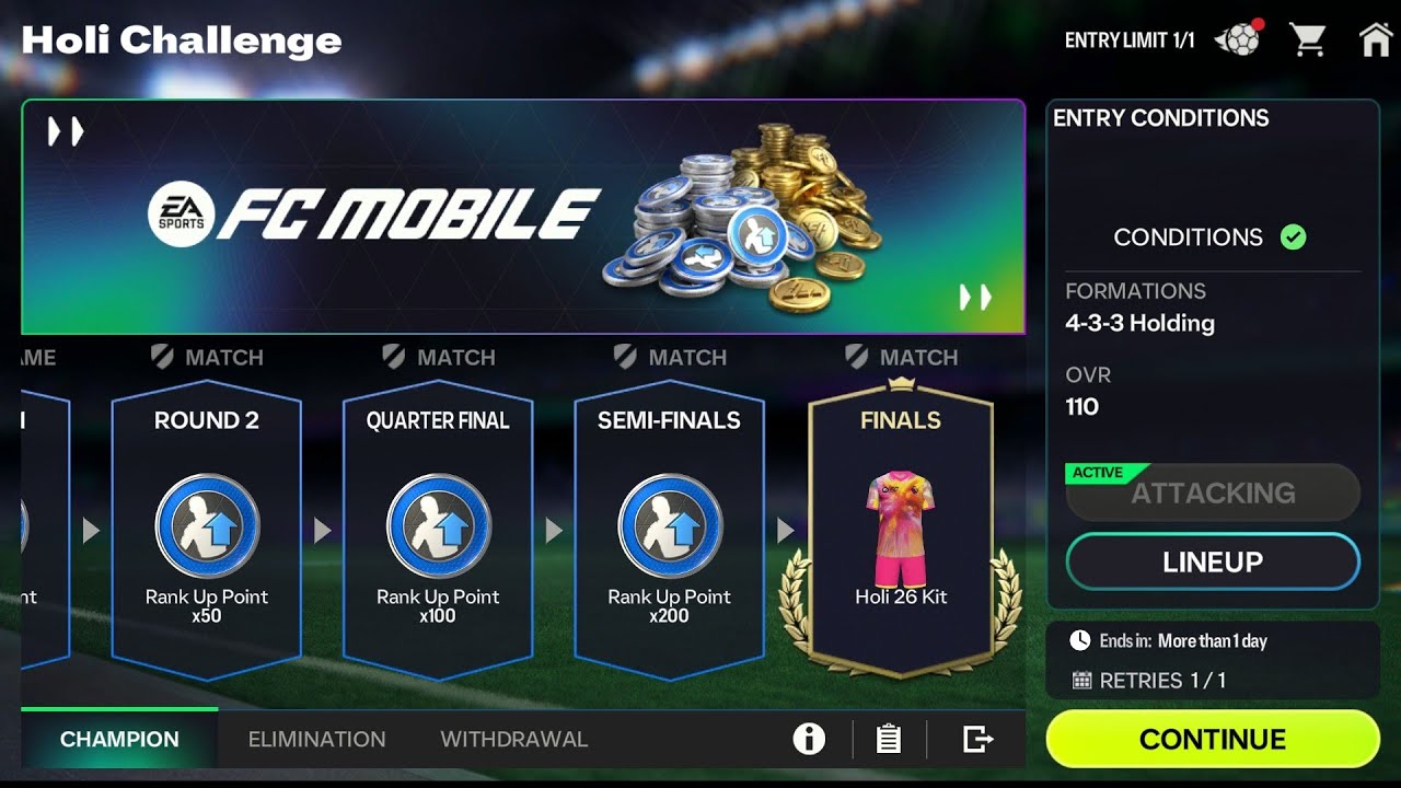 Holi Challenge Mode | FC MOBILE 26