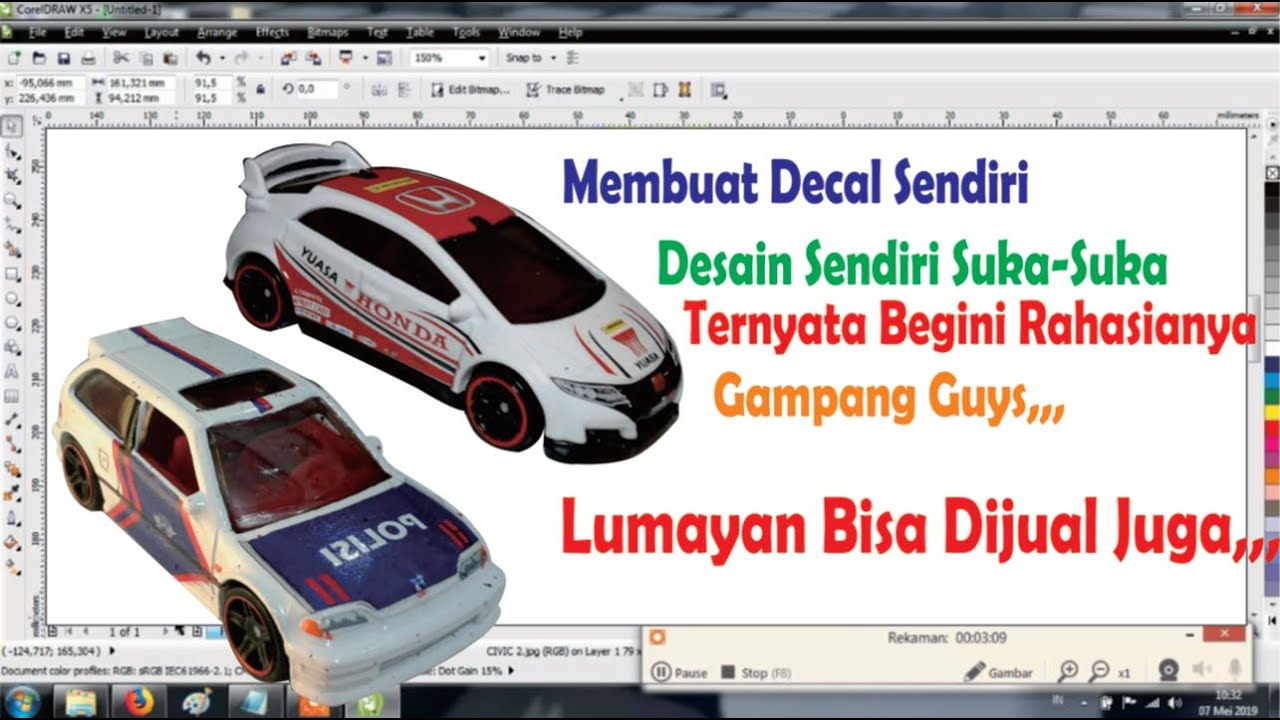 Cara membuat decal diecast | hotwheels part 1