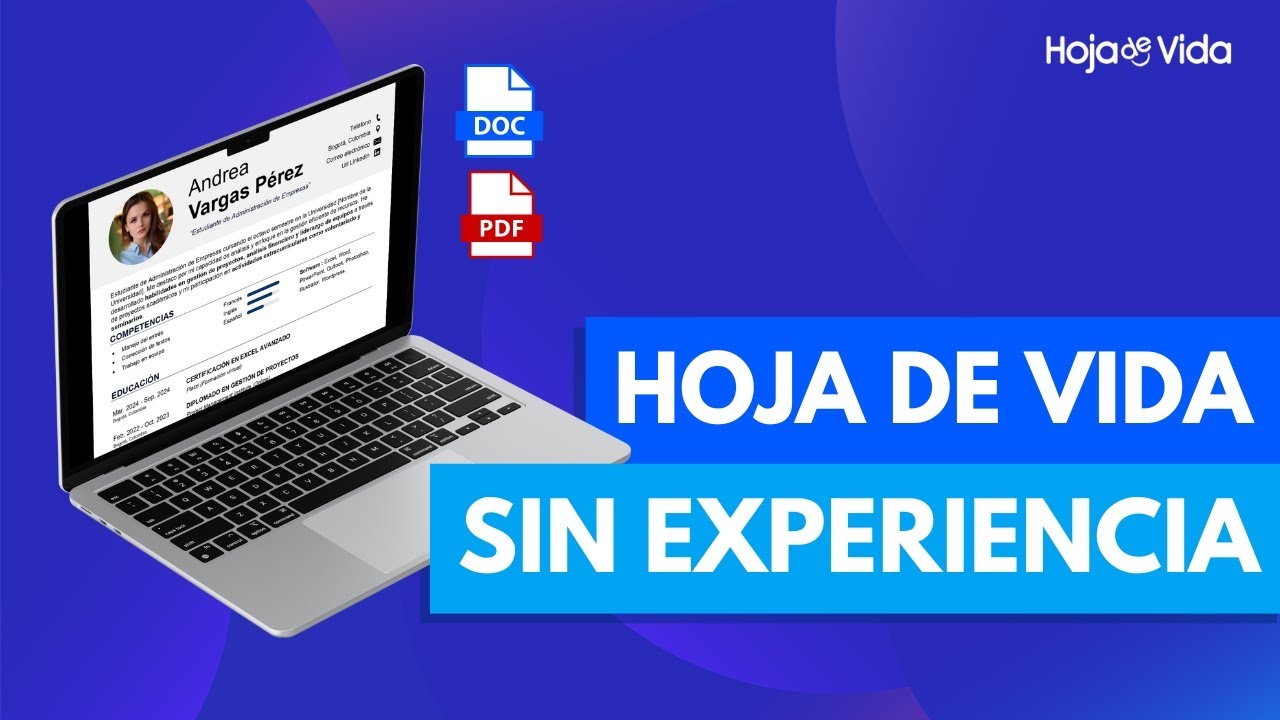 C&oacute;mo hacer Hoja de Vida/CV Sin Experiencia Laboral en 2026 (Plantilla)