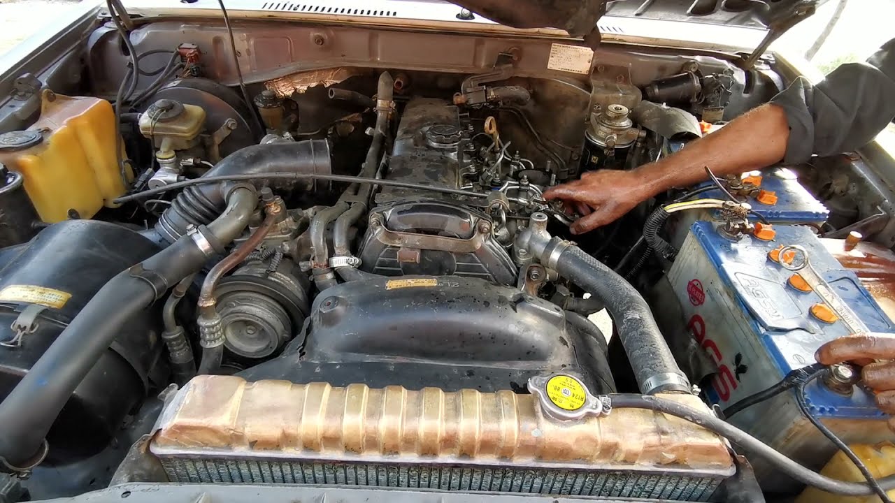 Toyota 3L engine diesel pump bleed engine start