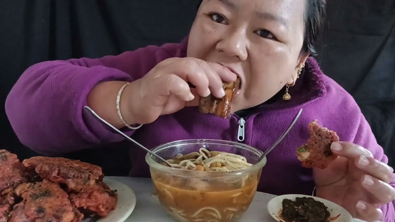 pork thukpa,spicy achar ,alou chop Priyamarsa Rai।