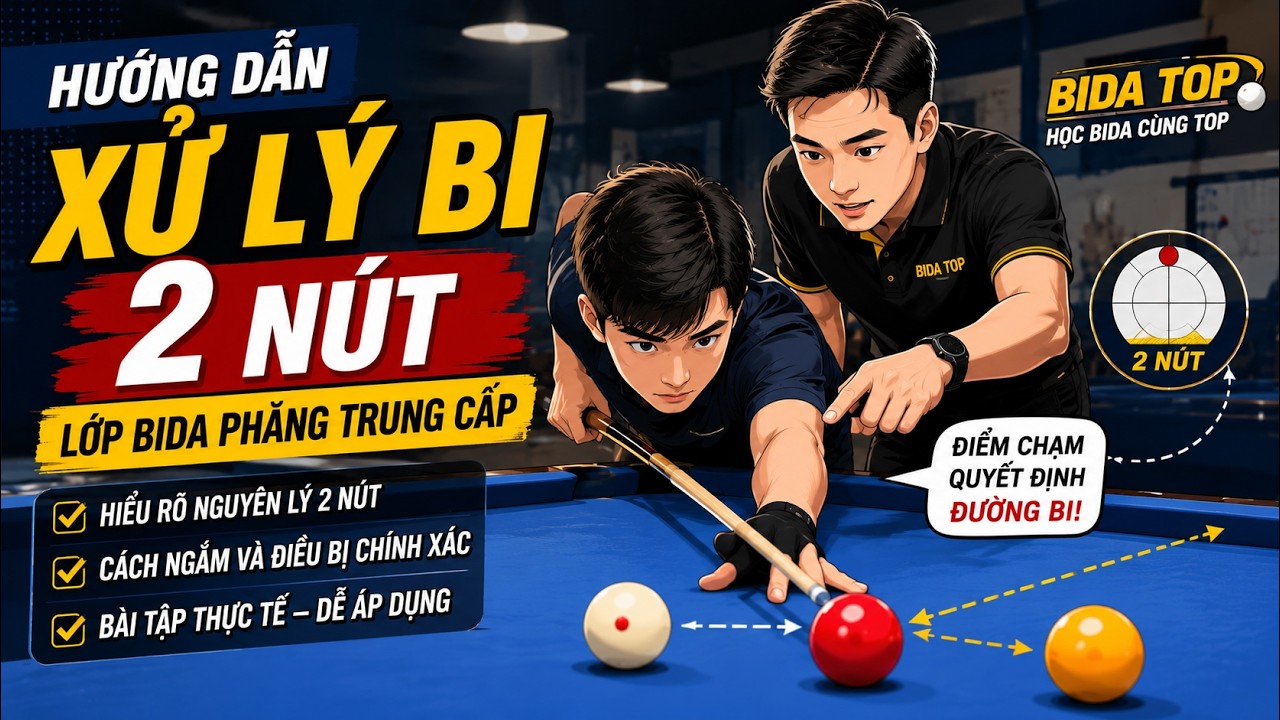 Lớp học bida phăng trung cấp tại TPHCM | CLB Bida Top #bida #daybida #hocbida