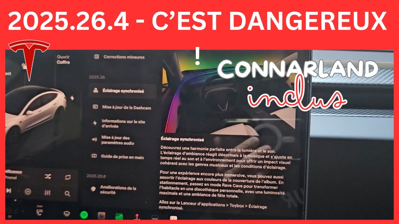 TESLA MISE A JOUR 2025.26.4 - PAS QUE DU BIEN