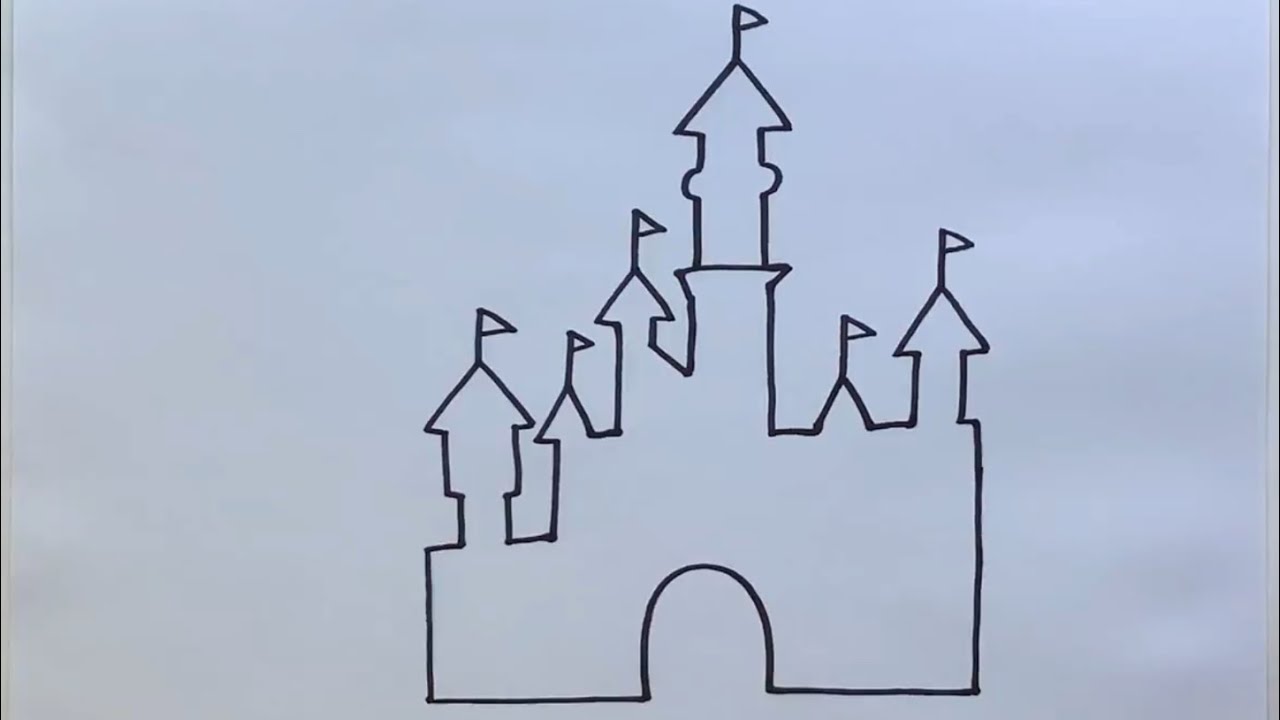 How to draw The Disney Castle ✏️