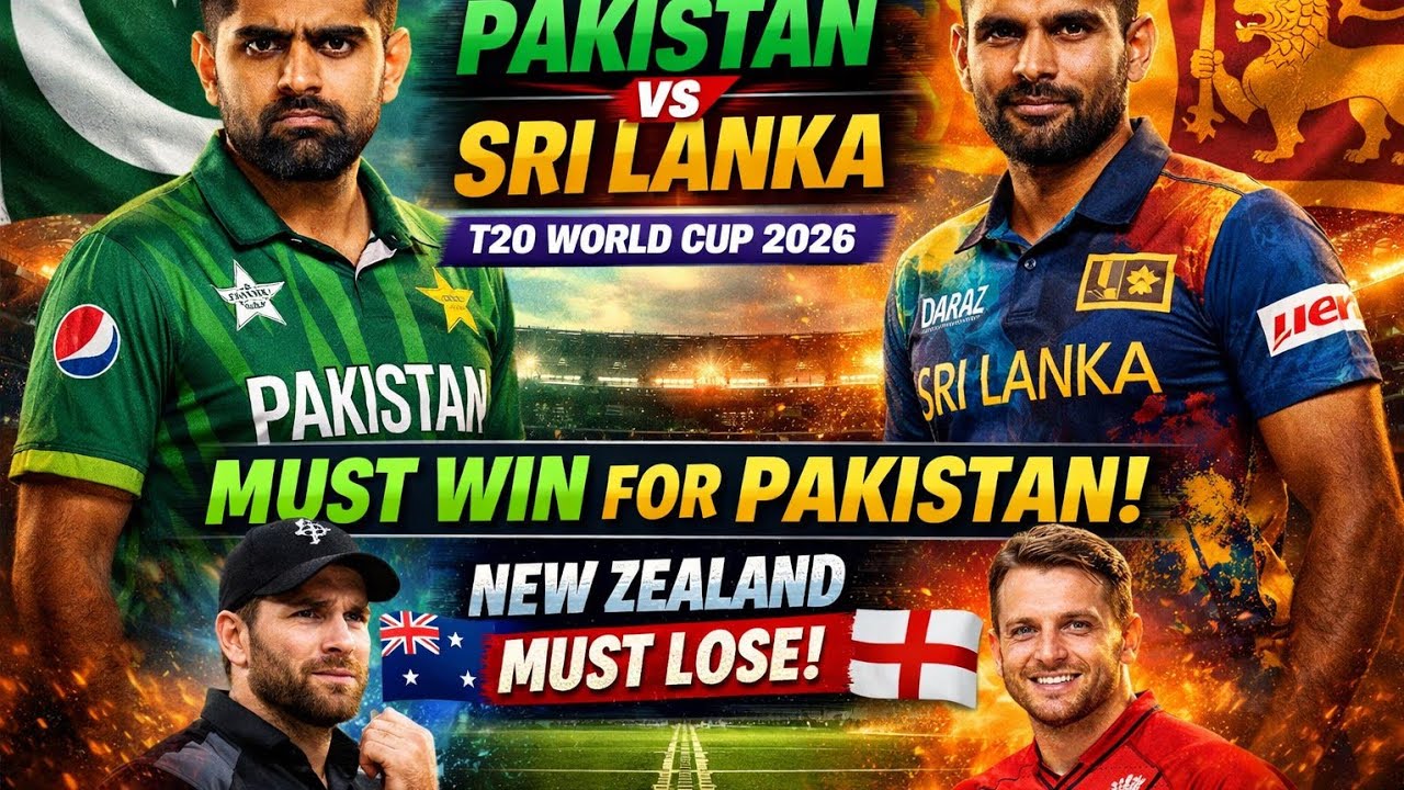 Pakistan vs Sri Lanka Match Preview | New Zealand Must Lose vs England | T20 World Cup 2026 scenario