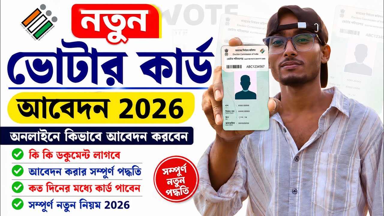 new voter id card apply online 2026 in west bengal. new voter id card apply online bangla | voter id