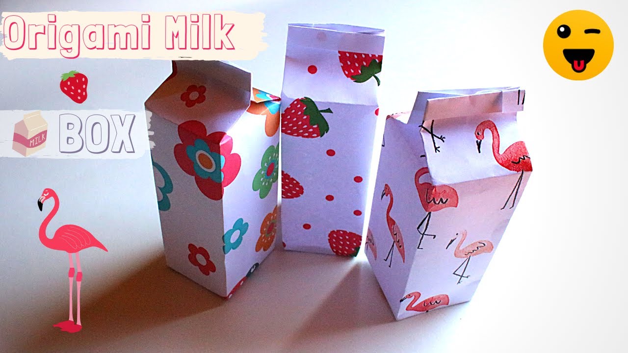 DIY Origami Milk Box Tutorial For kids  | The Idea King Tutorial  | Kids Toys And Stories