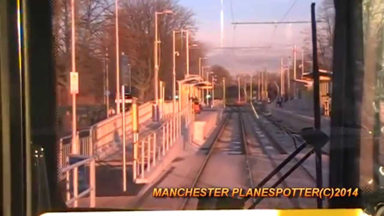 Manchester Metro Link Tram 3080 Tram Ride Manchester Airport To Cornbrook Full Route 24/11/2014