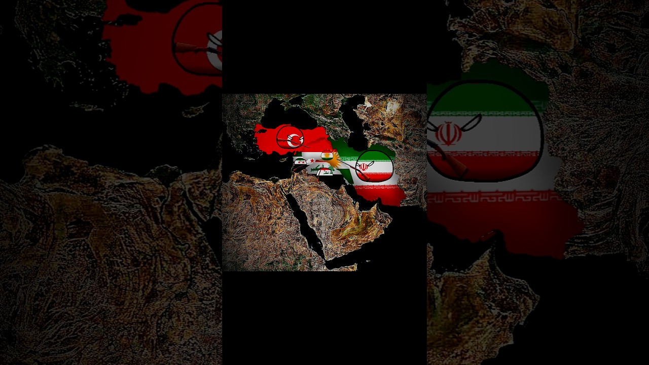 Kurdistan built a country but was conquered #countryballs #iran #turkey #iraq #syria #kurdistan