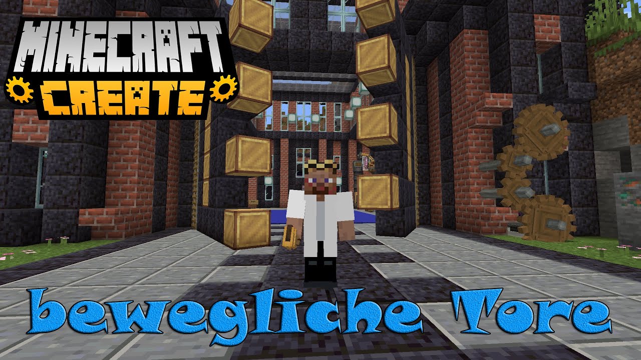 Minecraft Create bewegliche T&uuml;ren + Tore bauen [Tutorial]