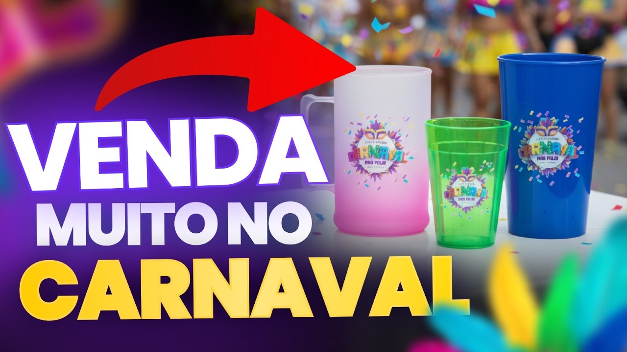 3 produtos para VENDER MUITO no CARNAVAL (DTF UV) 🥳